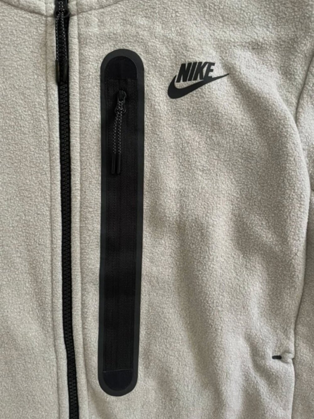 Nike Tech Fleece Men Size S Winterized Hoodie Cobblestone Black Pristine VNDS - Picture 5 of 16